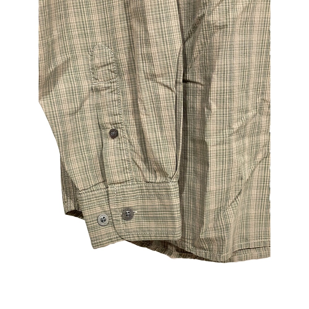 The North Face A5 Series Men's Long Sleeve Plaid Button Down Beige Green Size M - Picture 4 of 15